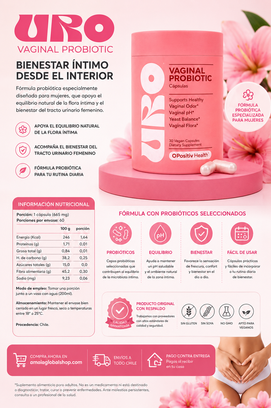 URO Vaginal Probiotic – Cuidado Íntimo Diario