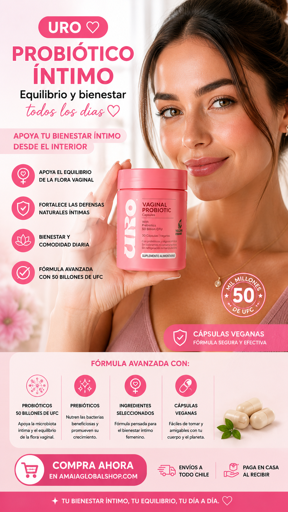 URO Vaginal Probiotic – Cuidado Íntimo Diario