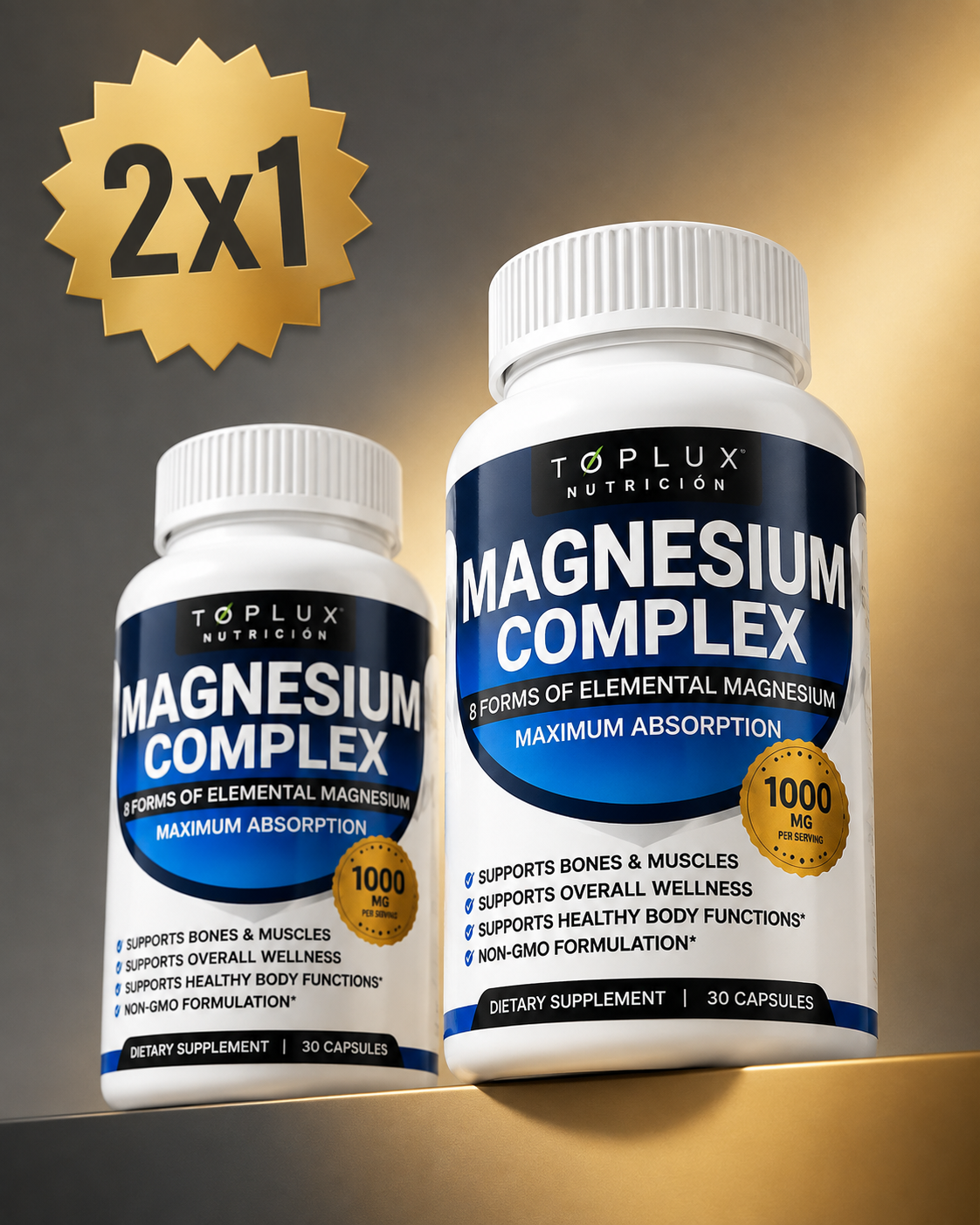 Magnesio Complex 8 en 1 – Bienestar integral en 60 cápsulas
