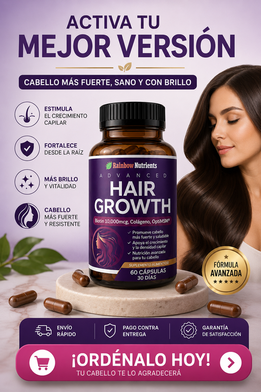 Recupera un Cabello Más Fuerte, con Más Brillo y Vitalidad con Hair Growth Advanced