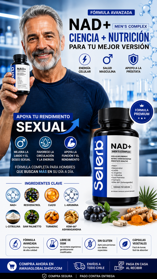APOYA TU RENDIMIENTO SEXUAL - SELERB NAD MEN´S COMPLEX