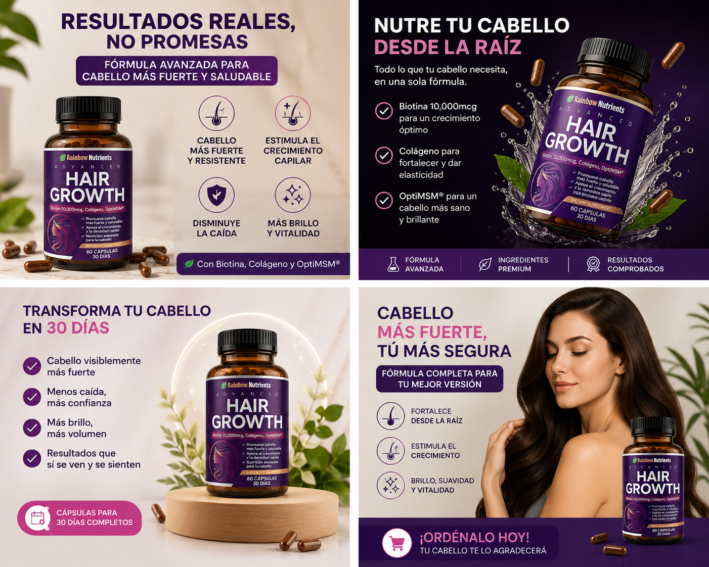 Recupera un Cabello Más Fuerte, con Más Brillo y Vitalidad con Hair Growth Advanced