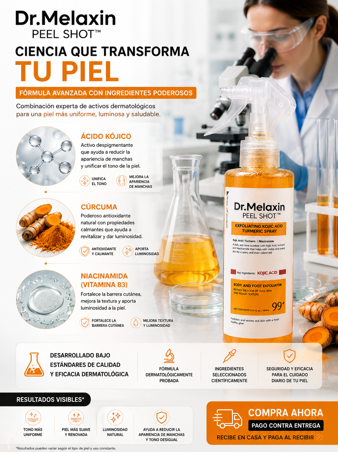 Dr. Melaxin Peel Shot PS  | Dile adiós a las manchas y revela una piel más uniforme