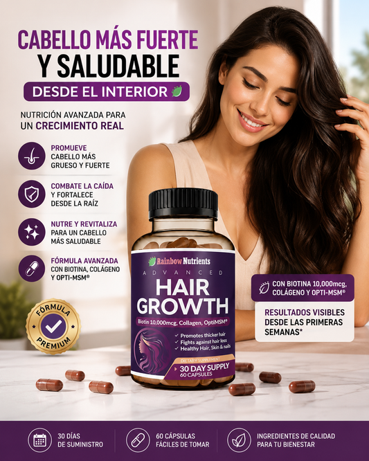 Recupera un Cabello Más Fuerte, con Más Brillo y Vitalidad con Hair Growth Advanced